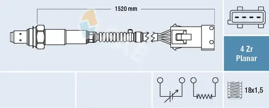 Sonda lambda czujnik tlenu po katalizatorze 77242 FAE