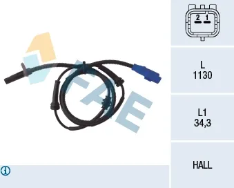 Czujnik ABS przedni 78034 FAE