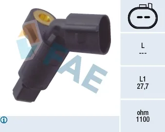 Czujnik ABS przedni lewy 78008 FAE