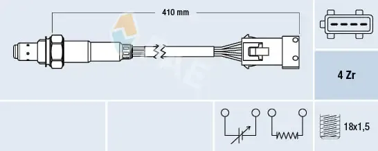 Sonda lambda czujnik tlenu przed katalizatorem 77432 FAE