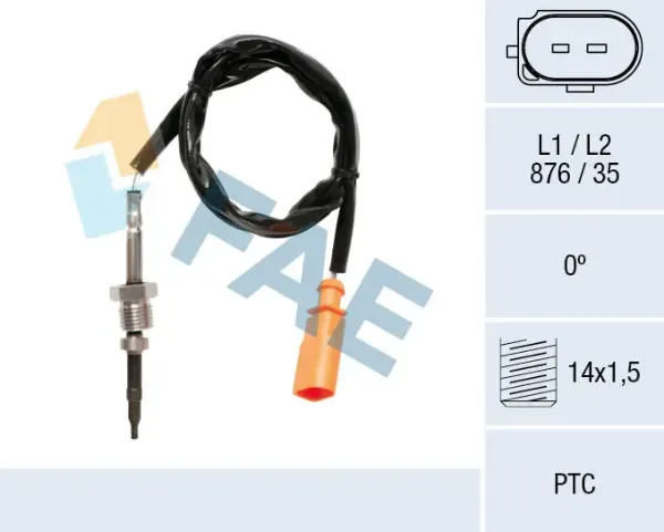 Czujnik temperatury spalin po filtrze cząstek stałych 68057 FAE