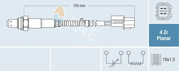 Sonda lambda, czujnik tlenu 77689 FAE