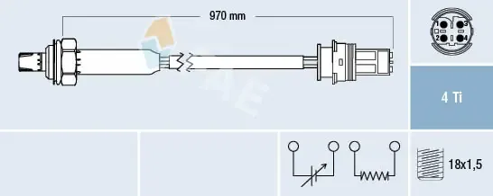 Sonda lambda, czujnik tlenu 77190 FAE