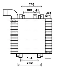 Chłodnica intercoolera HY4359 AVA