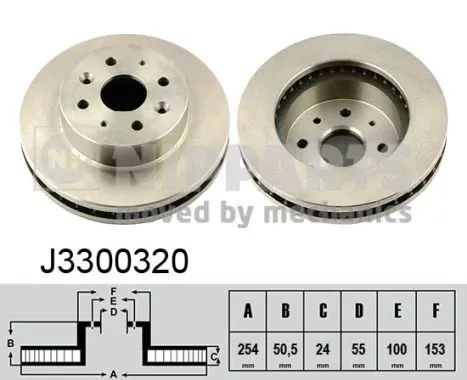 Tarcza hamulcowa przednia J3300320 Nipparts