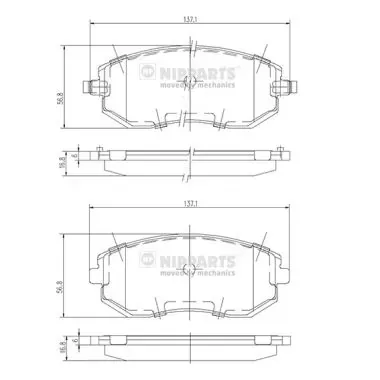 Klocki hamulcowe przednie tarczowe 26296FE081 Honda