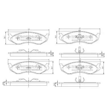 Klocki hamulcowe przednie tarczowe Jeep Cherokee 