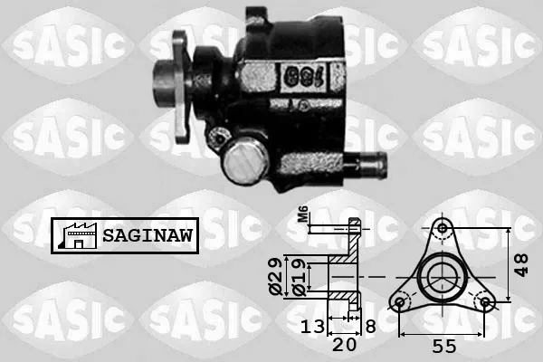 Pompa wspomagania hydraulicznego kierownicy 7074001 Sasic