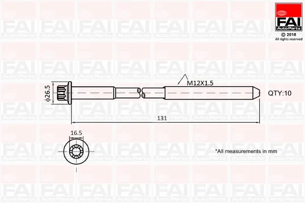 Śruba głowicy cylindrów Opel Vivaro A F7