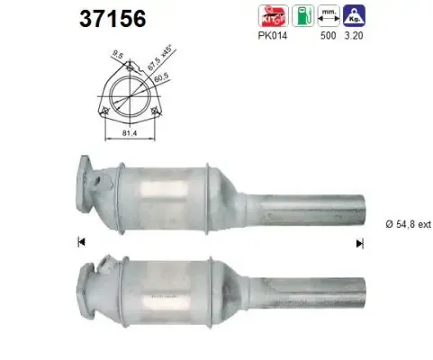 Konwerter-katalizator 37156 AS/Auto Storm
