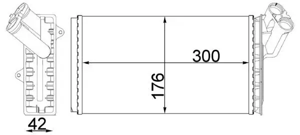 Chłodnica nagrzewnicy (ogrzewacza) AH104000S Mahle Original
