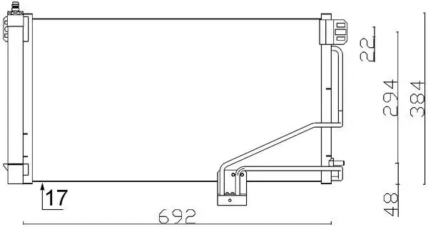 Chłodnica klimatyzacji AC347001S Mahle Original
