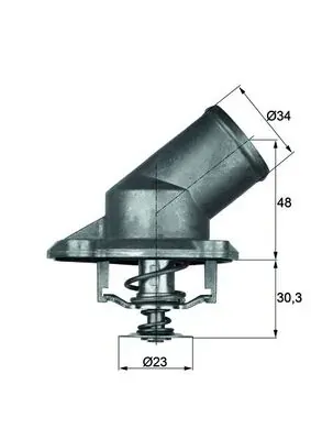 Termostat TI22492 Mahle Original