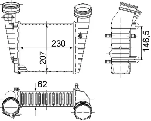 Chłodnica intercoolera CI346000S Mahle Original