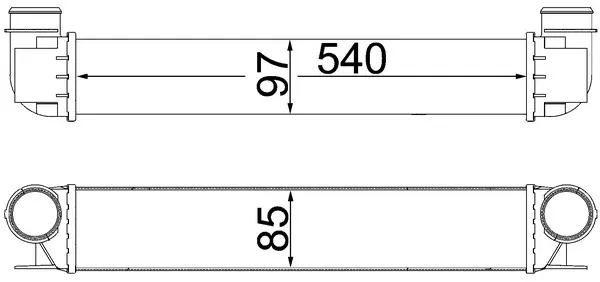 Chłodnica intercoolera CI338000S Mahle Original
