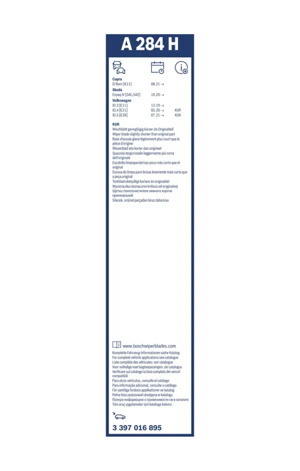 Pióro wycieraczki szyby tylnej 3397016895 Bosch