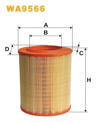 Filtr powietrza WA9566 WIX