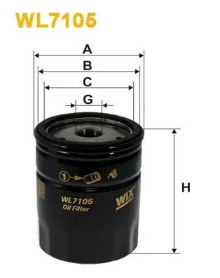 Filtr oleju WL7105 WIX