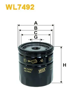 Filtr oleju WL7492 WIX