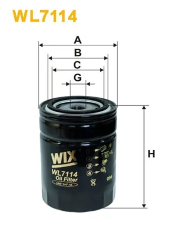 WL7114 WIX filtr oleju