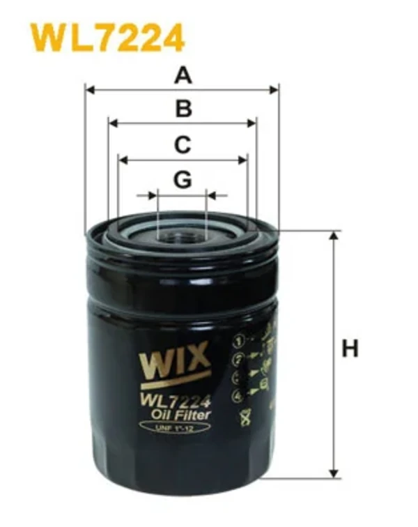 Filtr oleju WL7224 WIX