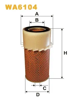 Filtr powietrza WA6104 WIX