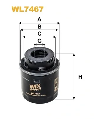 Filtr oleju WL7467 WIX