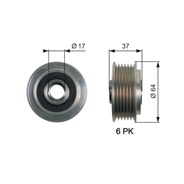 Koło pasowe alternatora Mazda CX-7 ER