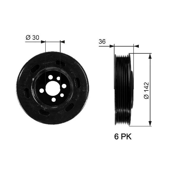 Koło pasowe wału korbowego Audi A6 C5