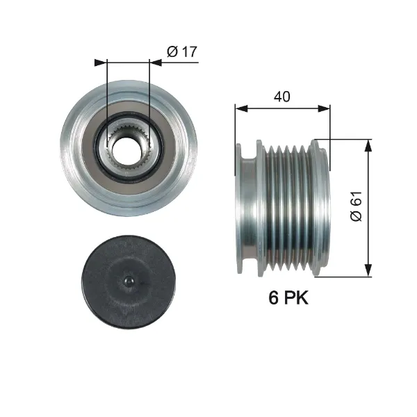 Koło pasowe alternatora do Skoda Octavia II A5 1Z3