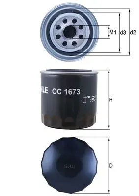 Filtr oleju OC1673 Mahle Original