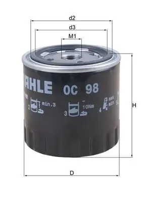 Filtr oleju OC98 Mahle Original