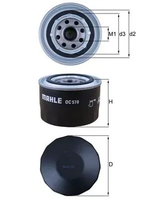 Filtr oleju OC570 Mahle Original