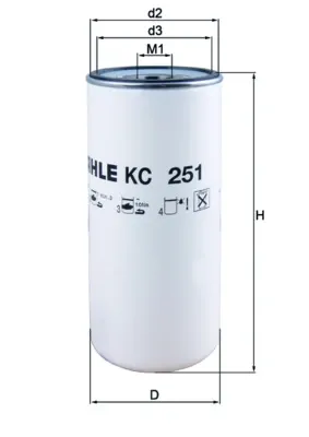Filtr paliwa KC251 Mahle Original