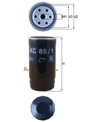 Filtr paliwa KC851 Mahle Original