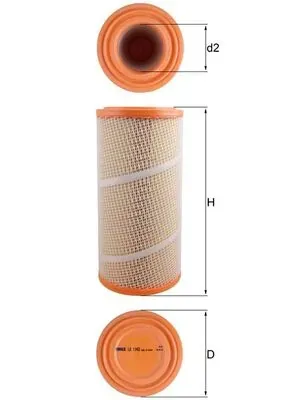 Filtr powietrza LX1142 Mahle Original