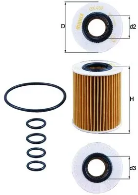 Filtr oleju OX437D Mahle Original