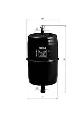 Filtr paliwa KL558 Mahle Original