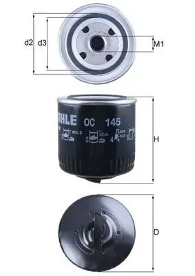 Filtr oleju OC145 Mahle Original