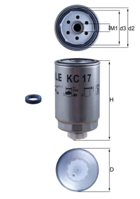 Filtr paliwa KC17D Mahle Original