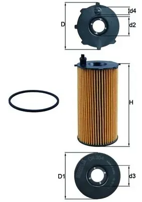 Filtr oleju OX354D Mahle Original