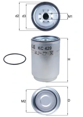 Filtr paliwa KC429D Mahle Original