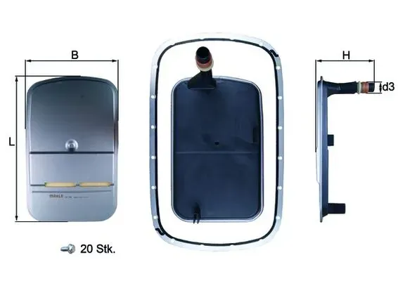 Filtr automatycznej skrzyni biegów HX159KIT Mahle Original
