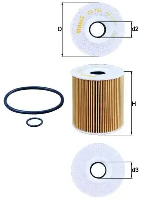 Filtr oleju OX156D1 Mahle Original