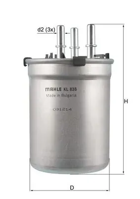 Filtr paliwa KL838 Mahle Original