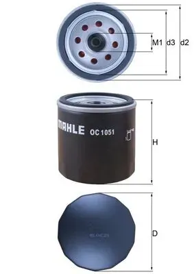Filtr oleju OC1051 Mahle Original