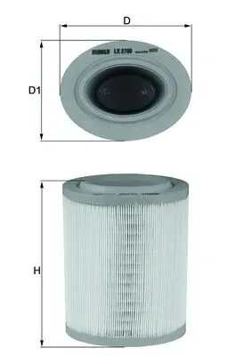 Filtr powietrza LX2790 Mahle Original