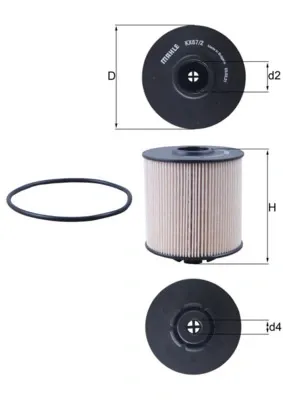 Filtr paliwa KX672D Mahle Original