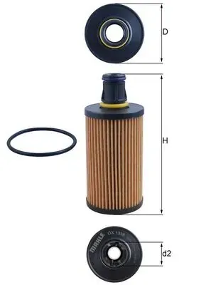 Filtr oleju OX1338D Mahle Original