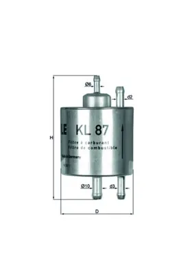 Filtr paliwa KL87 Mahle Original